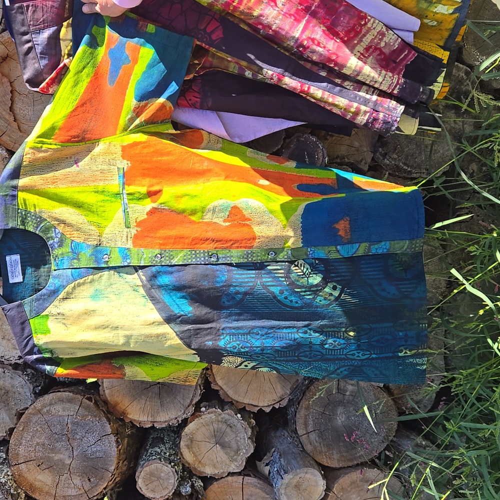 Multicolor Artistic Men's Dress Shirt